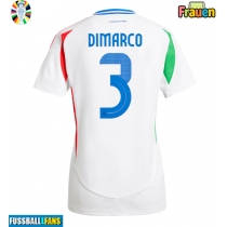 Italien Federico Dimarco #3 Auswärtstrikot Frauen EM 2024 Kurzarm